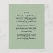 予算ウェディング フォトオーバーレイ  Sage モノクロ チラシ (裏面)