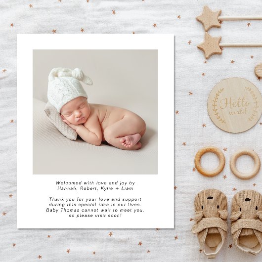 予算ウェルカムフォト誕生のお知らせ