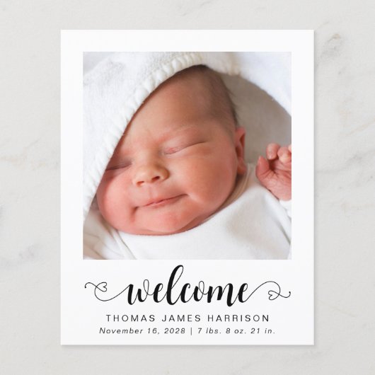 予算ウェルカムフォト誕生のお知らせ (正面)