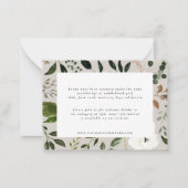 予算ウッドスライス結婚の詳細は日付を保存 ノートカード (裏面)