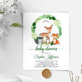 予算ウッドランド動物の赤ちゃんシャワー探索