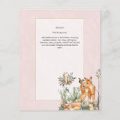 予算ウッドランド動物男の赤ちゃんガールシャワーINVs (裏面)