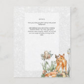 予算ウッドランド動物男の赤ちゃんガールシャワーINVs (裏面)