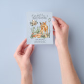 予算ウッドランド動物男の赤ちゃんガールシャワーINVs チラシ (手)