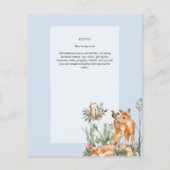 予算ウッドランド動物男の赤ちゃんガールシャワーINVs チラシ (裏面)