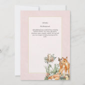 予算ウッドランド動物男の赤ちゃんガールシャワーINVs 招待状 (裏面)