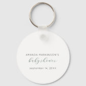 予算ウッドランド水彩赤ちゃんシャワー キーホルダー (裏面)