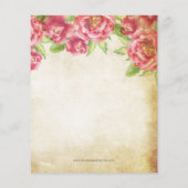 予算エッフェルタワーブライダルシャワー招待 (裏面)