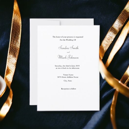 予算エレガントとシンプルクラシックスタイル 招待状