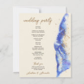 予算エレガントなウェディングプログラムカード。 (裏面)