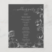 予算エレガントなウェディングプログラムカード。フライヤー チラシ (裏面)