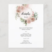 予算エレガントなウェディングメニュー。 (裏面)