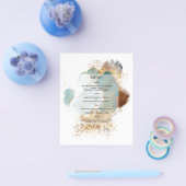 予算エレガントなウェディングメニュー。フライヤー チラシ (シングル)