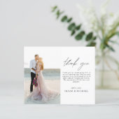 予算エレガントな結婚式ありがとうフォトカード (スタンド正面)