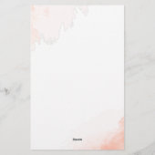 予算エレガントな結婚式のアイコンの旅程プログラム 便箋 (裏面)