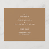 予算エレガントな結婚式の写真日付を保存 (裏面)