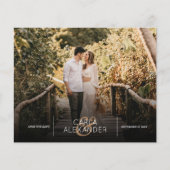 予算エレガントな結婚式の写真日付を保存 (正面)