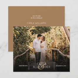 予算エレガントな結婚式の写真日付を保存