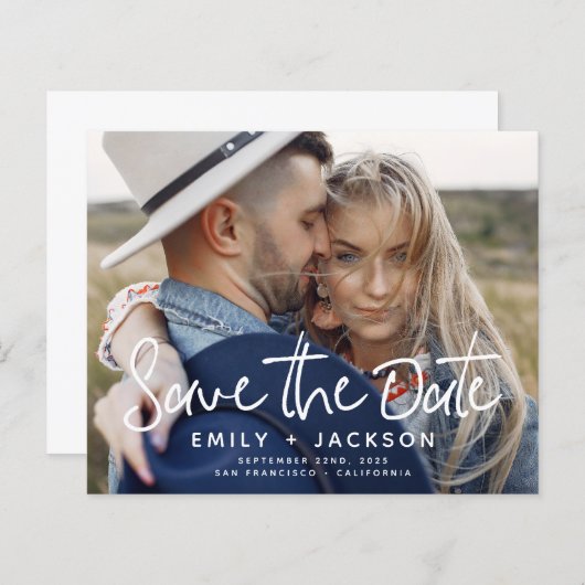 予算エレガントのシンプル写真を保存 (正面/裏面)