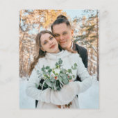 予算エレガントのシンプル写真結婚式招待状 (裏面)