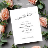 予算エレガントの日付の白黒の保存 チラシ