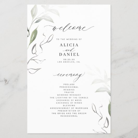 予算エレガントの緑離れの結婚計画 チラシ (正面)