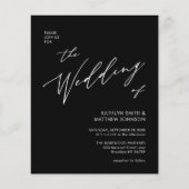 予算エレガントを全モダンて黒塗りす結婚る チラシ (正面)