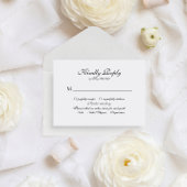 予算エレガントクラシックスクリプト結婚モノグラム エンクロージャーカード