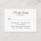 予算エレガントクラシックスクリプト結婚モノグラム エンクロージャーカード (正面)