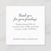 予算エレガントジュエリー気に指示 スクエア名刺 (裏面)