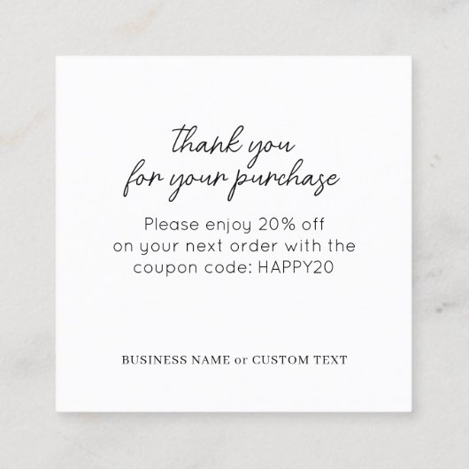 予算エレガントジュエリー気に指示 スクエア名刺 (裏面)