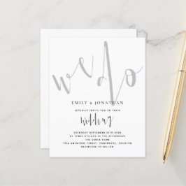 予算エレガントスクリプトWe Do結婚式招待状