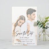 予算エレガントスクリプモダント結婚式の日付の保存 (スタンド正面)