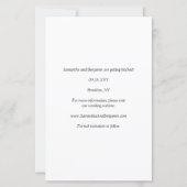 予算エレガントスクリプモダント結婚式の日付の保存 (裏面)