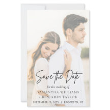 予算エレガントスクリプモダント結婚式の日付の保存