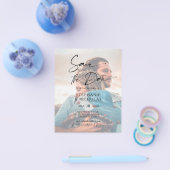 予算エレガントタイポグラフィ写真の保存日付 チラシ (シングル)