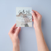 予算エレガントタイポグラフィ写真の保存日付 チラシ (手)