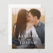 予算エレガントタイポグラフィ結婚写真救のThe (正面/裏面)