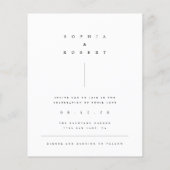 予算エレガントタイポグラフィ3写真の結婚式の招待 (裏面)