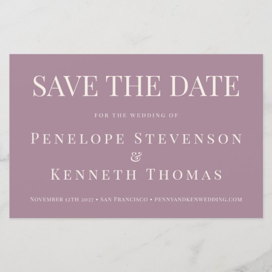 予算エレガントダスティパープル日付の保存 (正面)