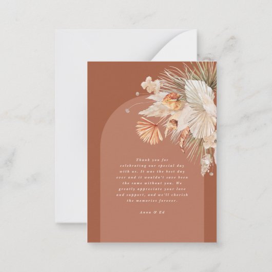 予算エレガントテラ結婚コッタ感謝していユー ノートカード (裏面)