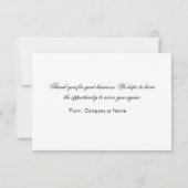 予算エレガントビジネスカスタムサンキューカード サンキューカード (裏面)