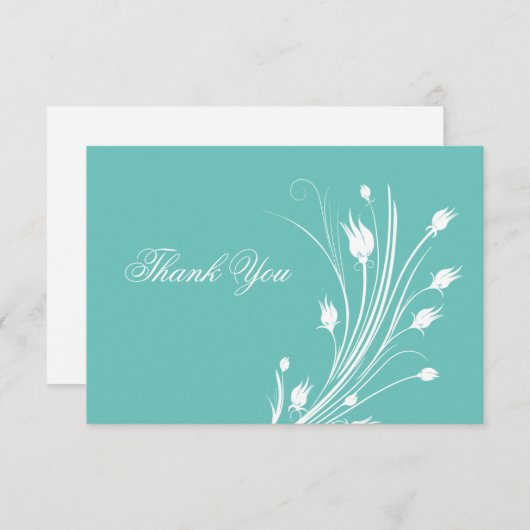 予算エレガントビジネスカスタムサンキューカード サンキューカード (正面/裏面)