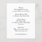 予算エレガントフォーマル結婚式招待状 (裏面)