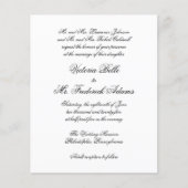 予算エレガントフォーマル結婚式招待状 (正面)