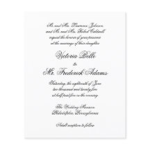 予算エレガントフォーマル結婚式招待状