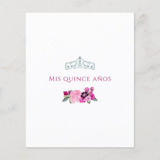 予算エレガントフローラキンセアニェラ招待状 (裏面)