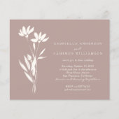 予算エレガントフローラダスティメイヴウェディング招待 (正面)