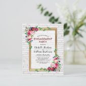 予算エレガントフローラ婚約パーティ招待状 (スタンド正面)