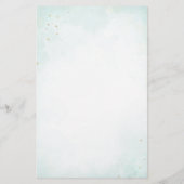 予算エレガントフローラ水の色結婚のメニュー (裏面)